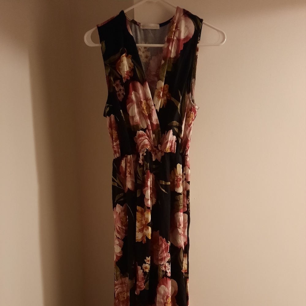 Soft stretchy high Low faux wrap dress